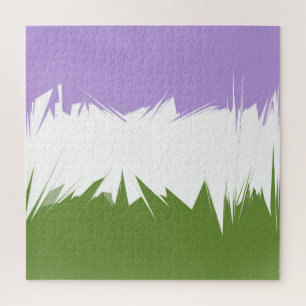 Abstract Genderqueer Pride Flag Jigsaw Puzzle
