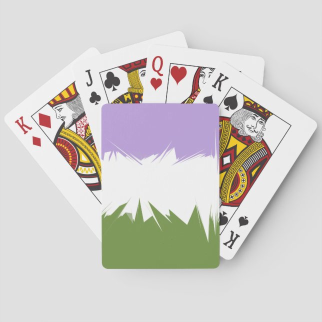Abstract  Genderqueer Pride Flag      Playing Cards (Back)