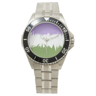 Abstract Genderqueer Pride Flag Watch