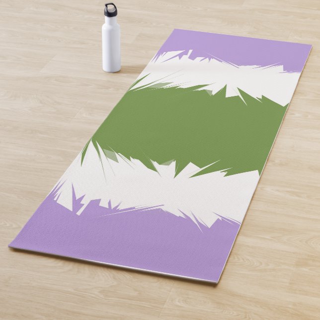 Abstract  Genderqueer Pride Flag     Yoga Mat (In Situ)