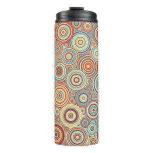 Abstract Generative Art colour distributed circles Thermal Tumbler