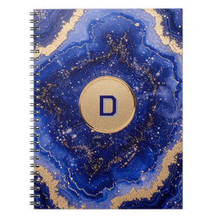 Abstract Geode Design With Rose Gold Accents Notebook