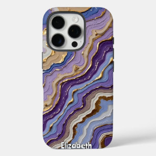 Abstract Geode Fluid Art Pattern iPhone 16 Pro Case