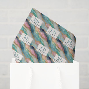 Abstract Geode Pattern Jewellery Business Logo Tissue Paper