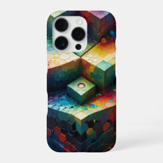 Abstract Geomatrix Shapes with Vibrant Gradients iPhone 16 Pro Case