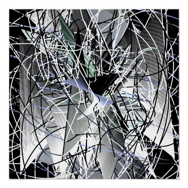 Abstract Geometric 3d Art Poster (Front)