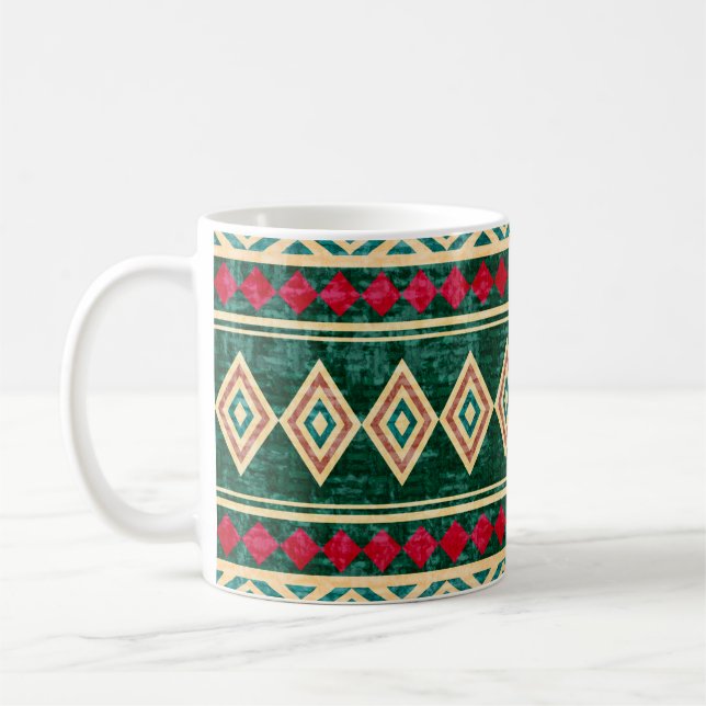 Abstract Geometric African Style Pattern Coffee Mug (Left)