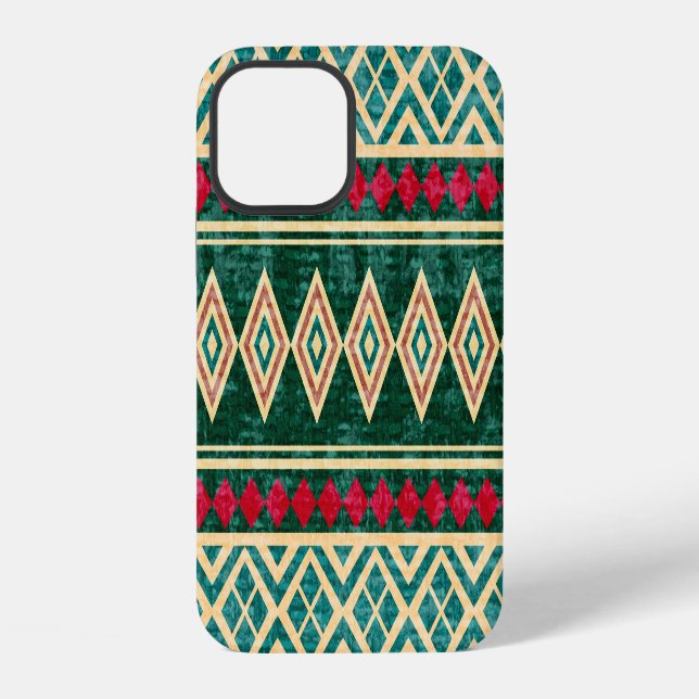 Abstract Geometric African Style Pattern iPhone Case (Back)
