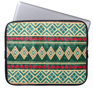 Abstract Geometric African Style Pattern Laptop Sleeve