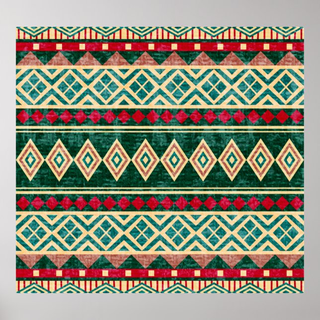 Abstract Geometric African Style Pattern Poster (Front)