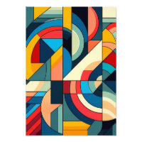 Abstract Geometric Art – Colour Grid Composition