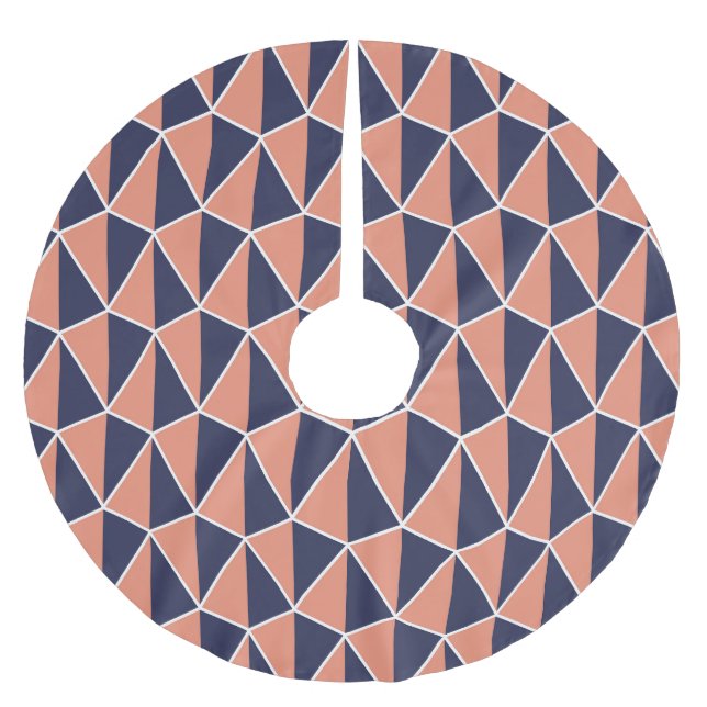 Abstract Geometric: Art Deco Seamless Brushed Polyester Tree Skirt (Front)