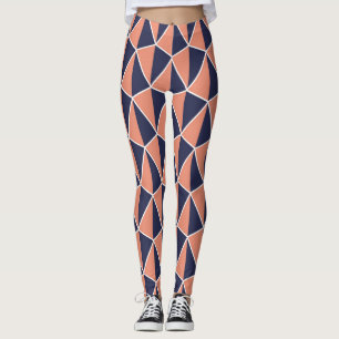 Abstract Geometric: Art Deco Seamless Leggings
