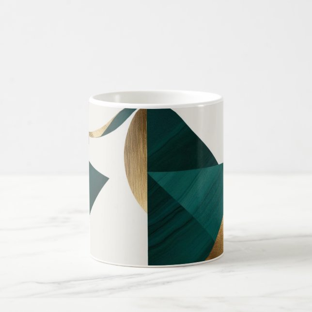 Abstract Geometric Art Modern coffee cup mug (Center)