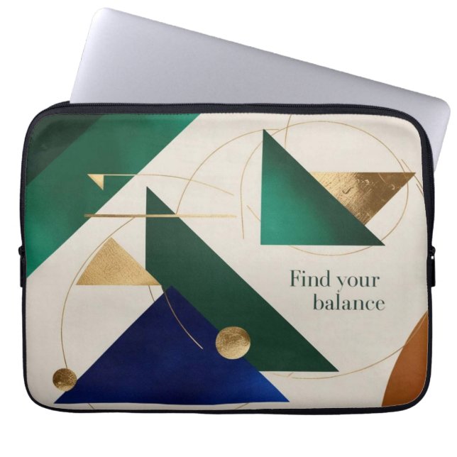 Abstract Geometric Art Modern minimalist  Laptop Sleeve (Front)