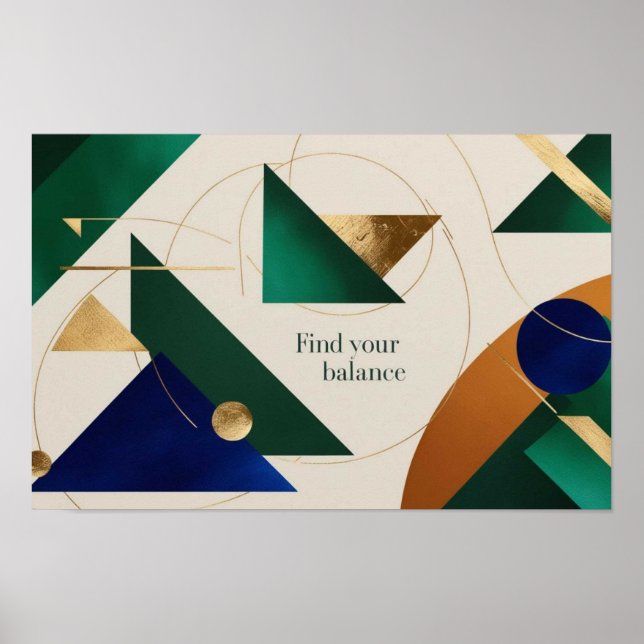 Abstract Geometric Art Modern poster minimalist  (Front)