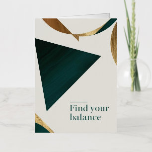 Abstract Geometric Art Modern poster minimalist Foil Greeting Card