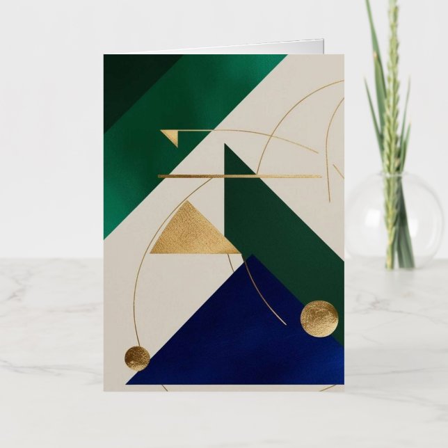 Abstract Geometric Art Modern poster minimalist  Foil Greeting Card (Front)