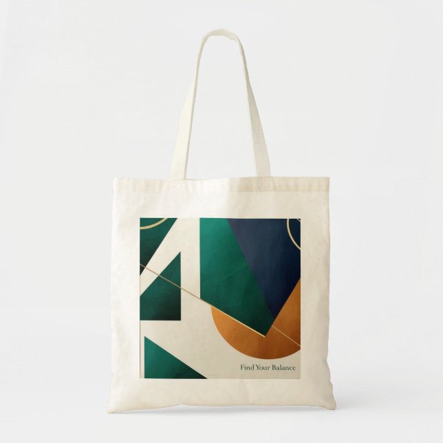 Abstract Geometric Art Modern tote bag minimalist  (Front)