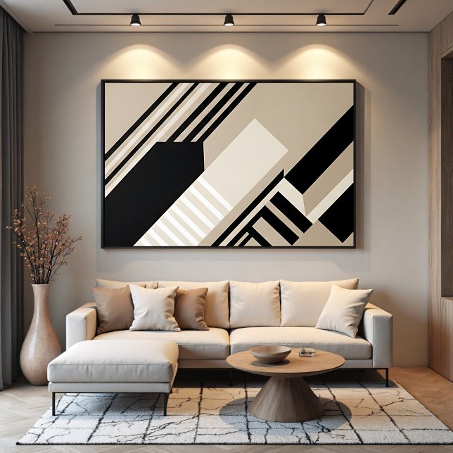 Abstract Geometric Art Neutral Tones Poster (Creator Uploaded)