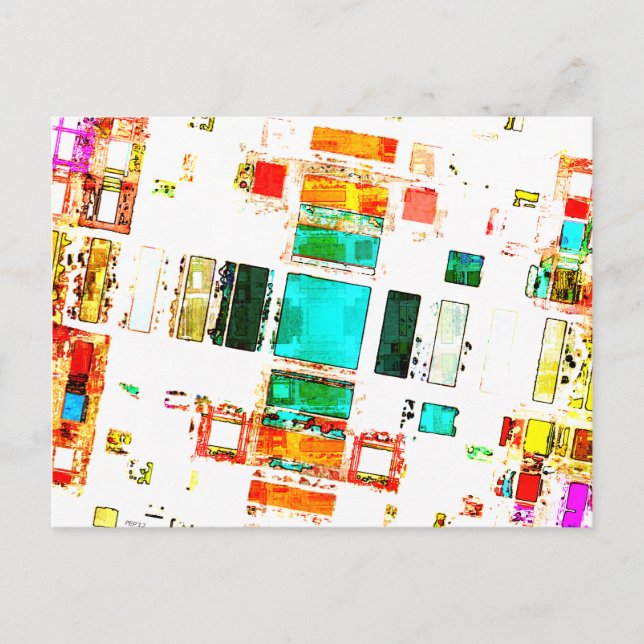 Abstract Geometric Art Postcard (Front)