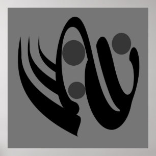 abstract geometric art poster