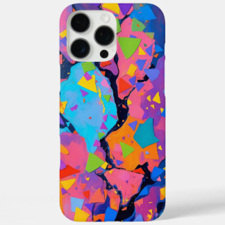 Abstract Geometric Art – Vibrant Color iPhone 16 Pro Max Case
