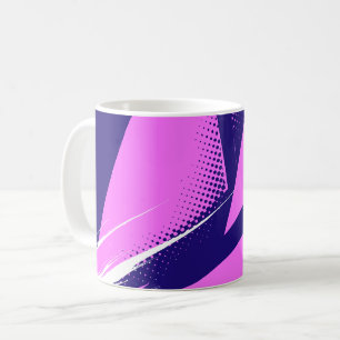 Abstract Geometric Art with Dark Blue Background Coffee Mug