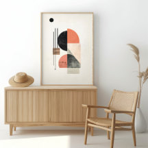 Abstract Geometric Art with Natural Textures