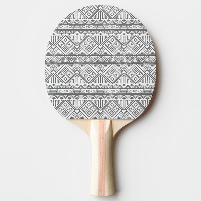 Abstract Geometric Aztec Pattern 2 Ping Pong Paddle (Front)