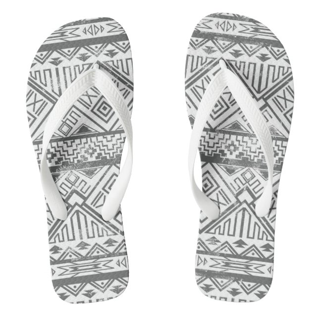 Abstract Geometric Aztec Pattern 2 Thongs (Footbed)