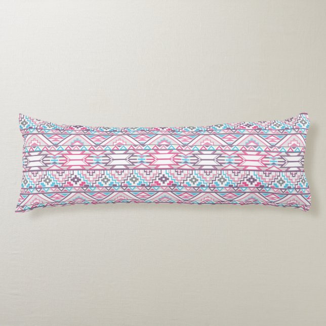 Abstract Geometric Aztec Pattern 3 Body Cushion (Front)