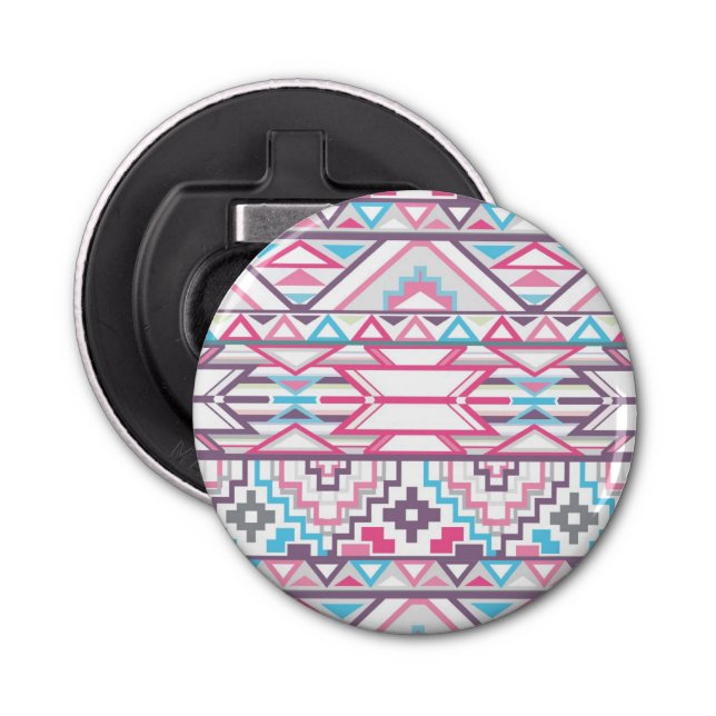 Abstract Geometric Aztec Pattern 3 Bottle Opener (Front)