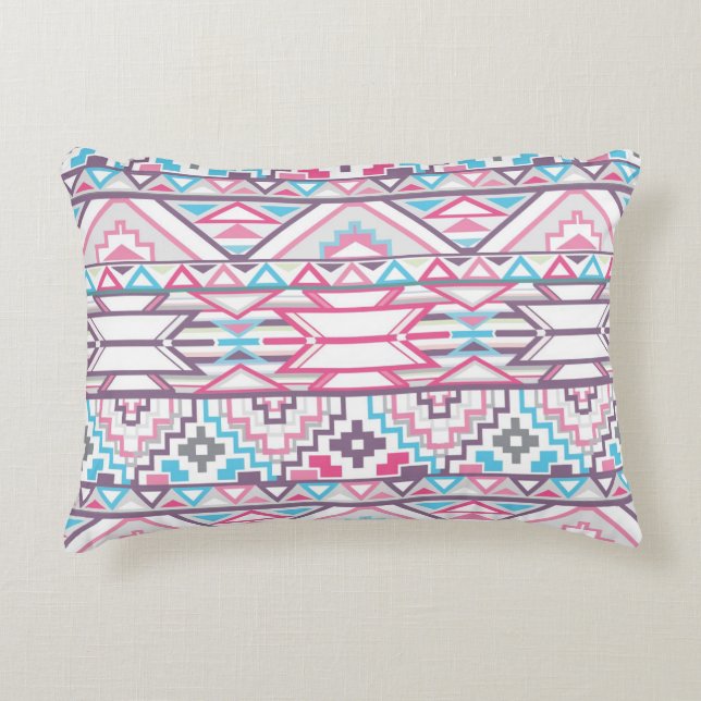 Abstract Geometric Aztec Pattern 3 Decorative Cushion (Front)