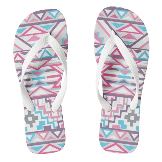 Abstract Geometric Aztec Pattern 3 Thongs (Footbed)