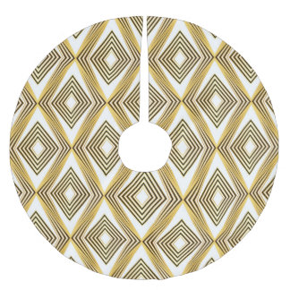 Abstract Geometric Background Art Deco Brushed Polyester Tree Skirt