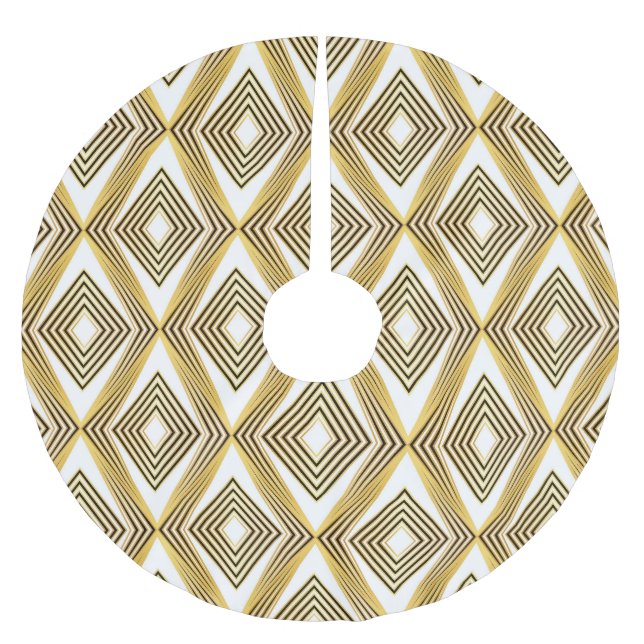 Abstract Geometric Background Art Deco Brushed Polyester Tree Skirt (Front)