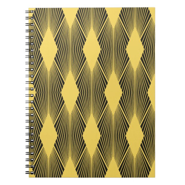 Abstract geometric background. Art Deco illustrati Notebook (Front)