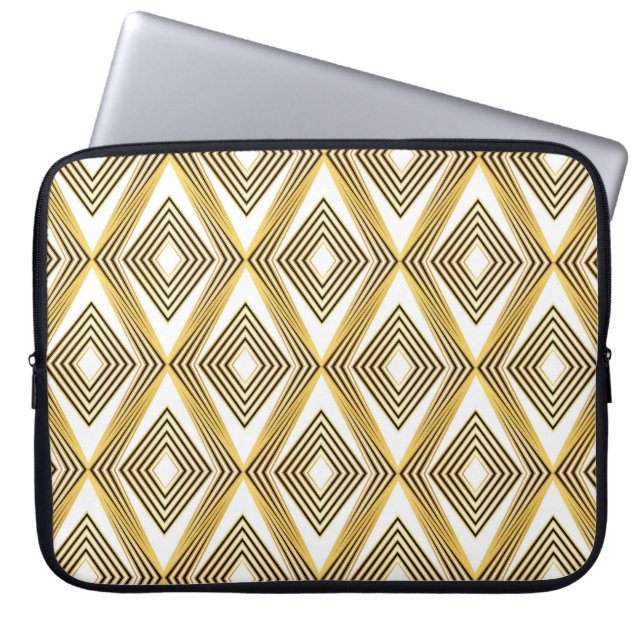 Abstract Geometric Background Art Deco Laptop Sleeve (Front)