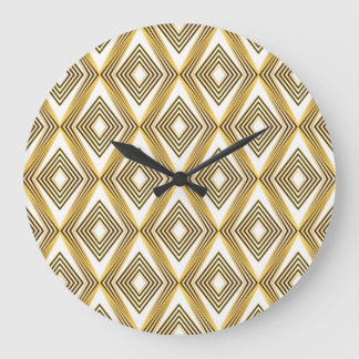 Abstract Geometric Background Art Deco Large Clock