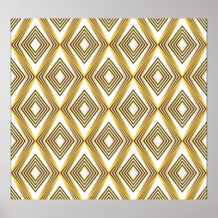 Abstract Geometric Background Art Deco Poster