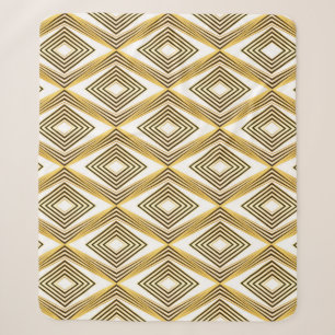 Abstract Geometric Background Art Deco Sherpa Blanket