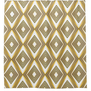 Abstract Geometric Background Art Deco Shower Curtain