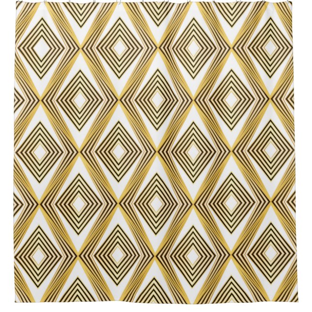 Abstract Geometric Background Art Deco Shower Curtain (Front)