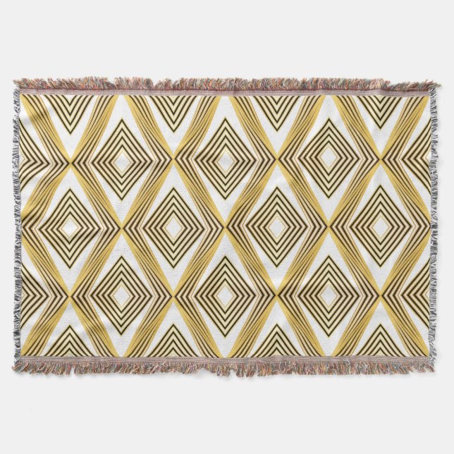 Abstract Geometric Background Art Deco Throw Blanket (Front)