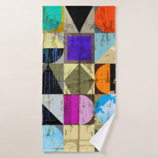 abstract geometric background composition, with st bath towel