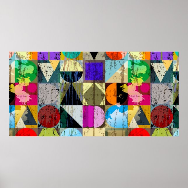 abstract geometric background composition, with st poster (Front)