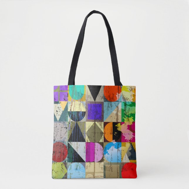 abstract geometric background composition, with st tote bag (Front)