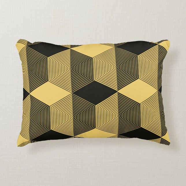 Abstract geometric background. Hexagonal mesh with Decorative Cushion (Front)
