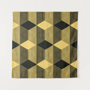 Abstract geometric background. Hexagonal mesh with Tapestry